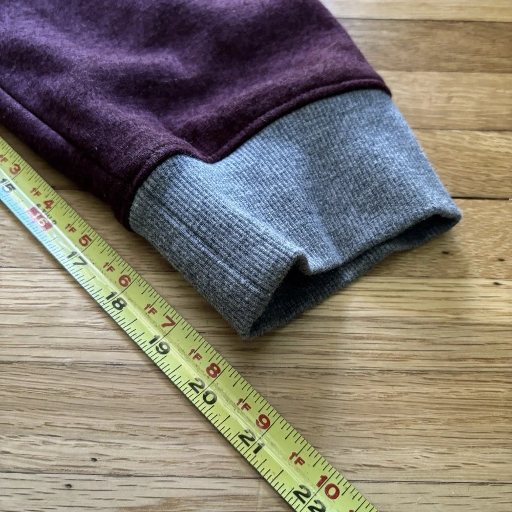 The North Face Hoodie Men's XXL Full Zip Outdoor Gorpcore Hiking Burgundy Gray‎